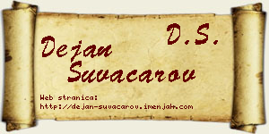Dejan Suvačarov vizit kartica